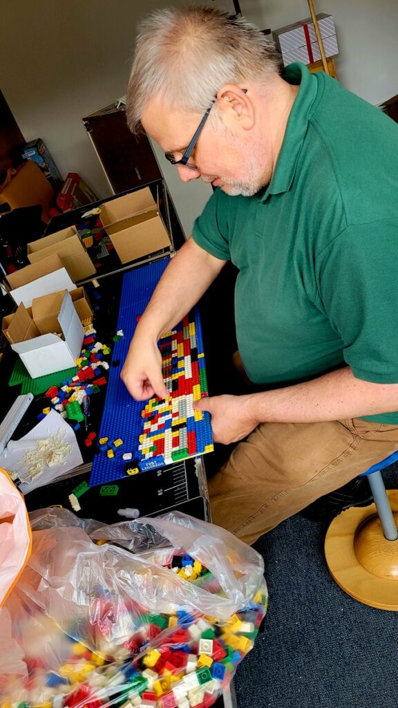 Lego-Rampe für den Teespeicher: Bauausführung durch Ralph Heilmann; vielen Dank